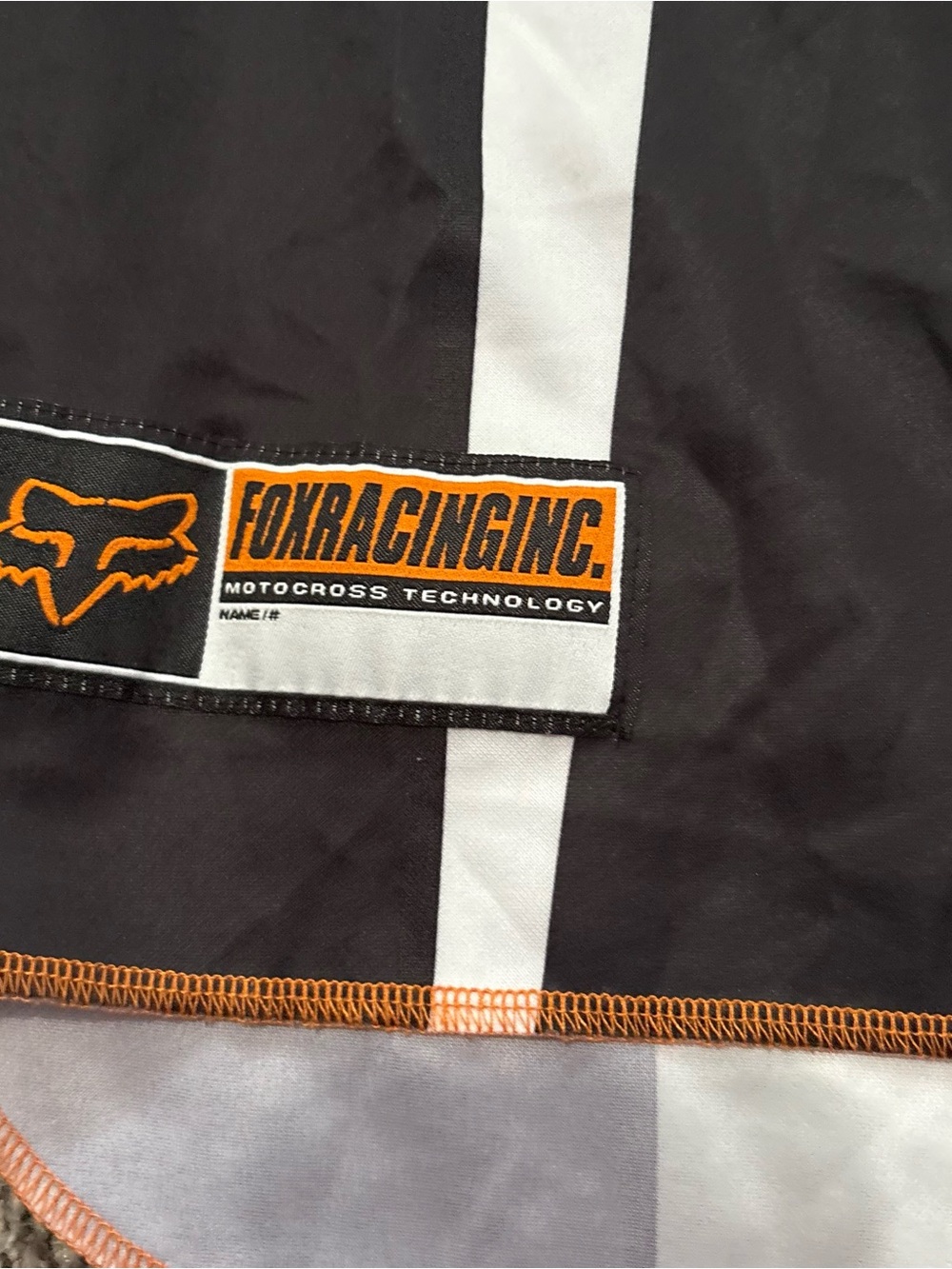 Vintage Fox Racing Orange Black White Motocross Jersey - Picture 3 of 7